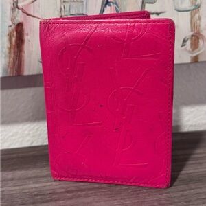YSL Card Holder Pink